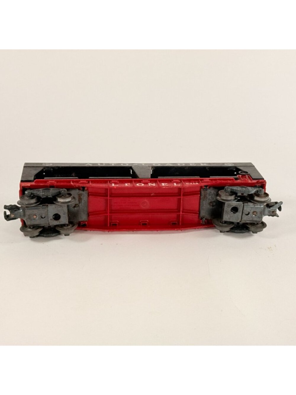 Vintage Lionel 6414 Red Autol Loader Flat Car O Gauge Model Train No Cars - Picture 7 of 9